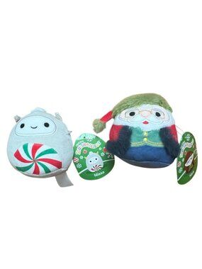 Squishmallows Christmas/Winter 4 in Plush-Nick & Nissa-NWT